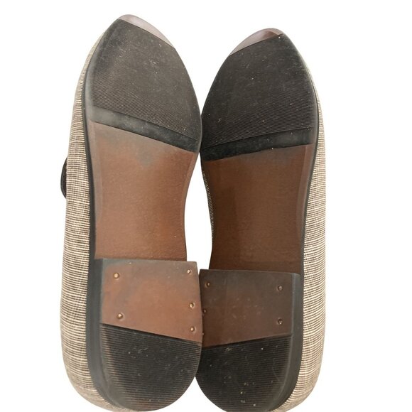 Giorgio Brutini Mens size 12M Beige Brown Fabric Upper Slip-On Loafers shoes - Picture 7 of 8